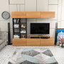 Hanah Home Sasa Unidad de TV - Teak, Black